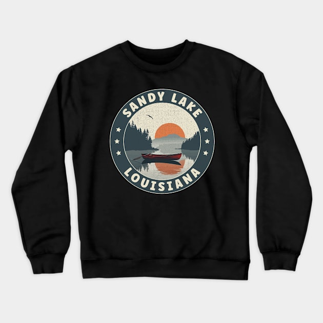 Sandy Lake Louisiana Sunset Crewneck Sweatshirt by turtlestart